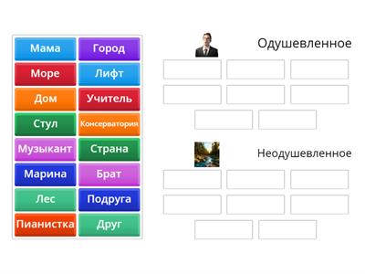 Одушевленные/неодушевленные
