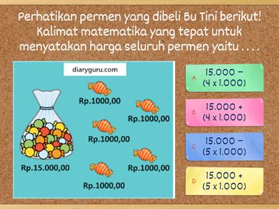 Matematika kelas 4 "Kalimat Matematika"