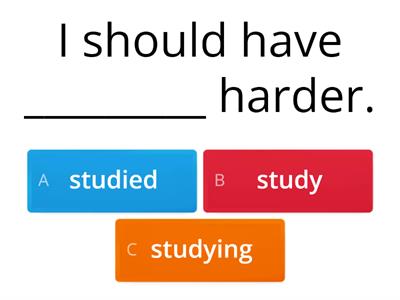 MG2 U5 Grammar (should + shouldn't have + Past participle)