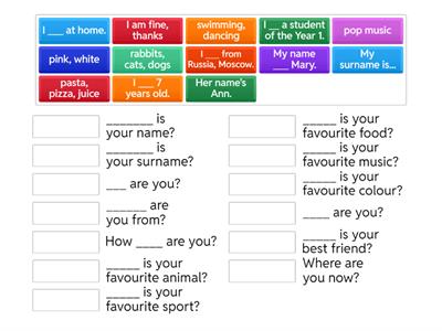 Questions Answers am/is/are
