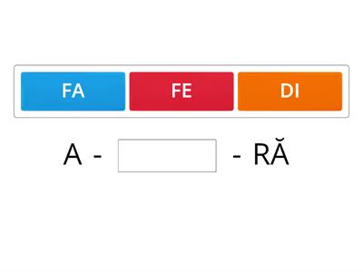 Completează cu silaba potrivită!