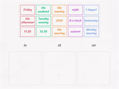 Go Getter 2 Lesson 1.6 Prepositions of time