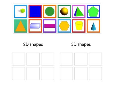 Sorting 2D and 3D shapes
