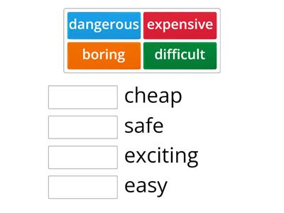  Brainy, unit 3, adjectives opposites