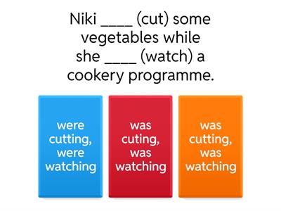 while (past continuous)