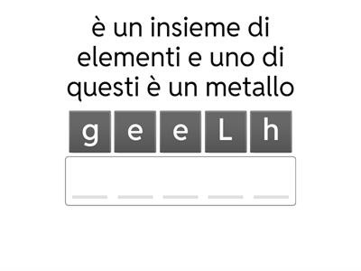 Anagramma sui metalli