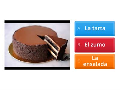 A2 La comida - Quiz