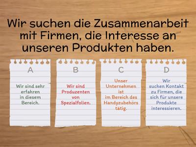 Einen Geschäftsbrief schreiben(zu „Menschen Im Beruf”, Schreibtraining, Hueber Verlag)