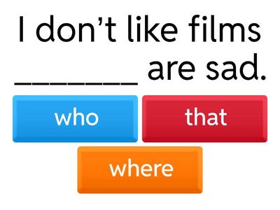 Defining relative clause Level 4