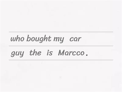 Grammar Subject Relative Clauses