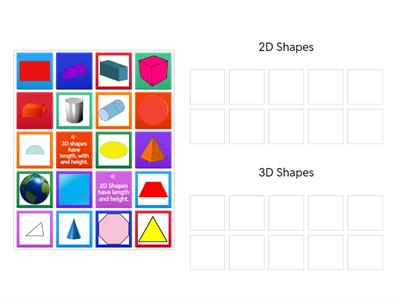 audio  2D and 3D shape sort