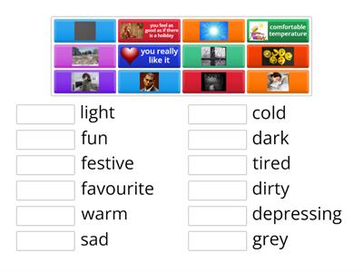 6B match the adjectives with the pictures