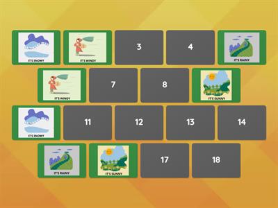 WEATHER AND SEASONS - MEMORY GAME