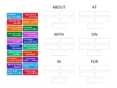 Prepositions (collocations) EF B1 U3