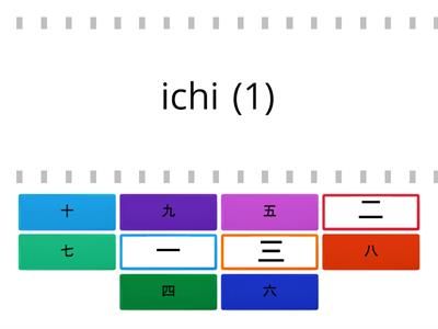 Japanese Numbers 1 - 10