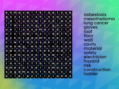 Unit 102 wordsearch