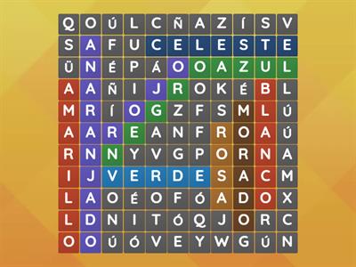 Sopa de letras de colores