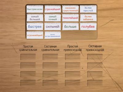 Степени сравнения прилагательных