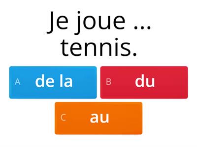 Le sport (Je joue / Je fais)