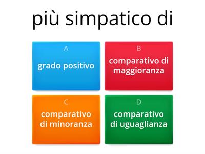 Aggettivi qualificativi-grado comparativo.