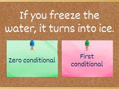 Zero and first conditional