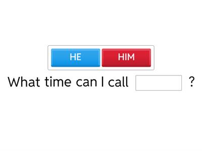 Subject vs Object pronouns