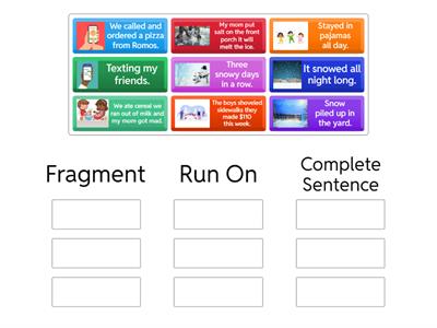 6 U4 Fragment, Run On, Complete Sentence 