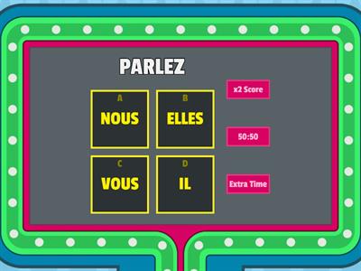 VERBE PARLER PRESENT con gameshow quiz