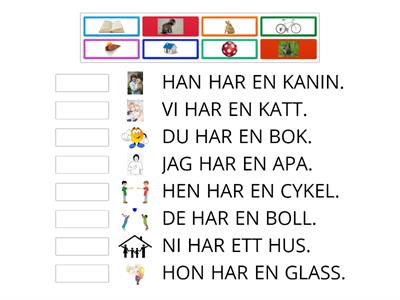 PRONOMEN:  jag, du, hen, hon, han, vi, ni, de