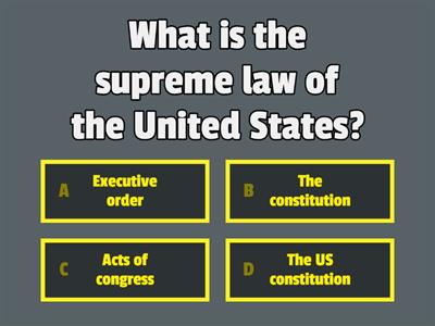 Civics questions from the US naturalization test