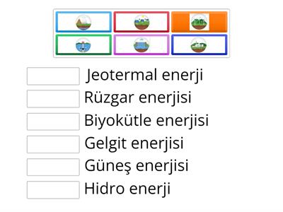 ECHO Aylin.Ayse GFB Yenilenebilir Enerjileri resimleri ile eşleştiriniz.