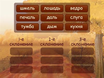 Склонение имен существительных