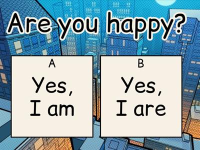 verb to be short answers