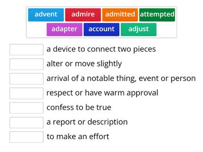 Prefix - ad - Matching activity