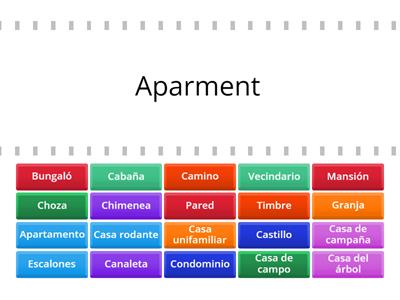  Vocabulario de la casa Level: ADVANCED