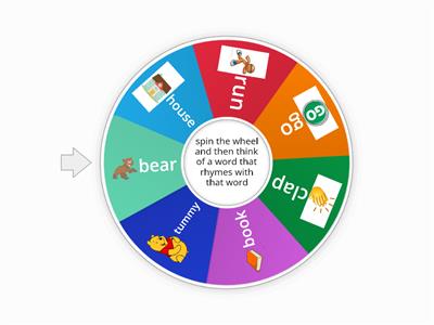 Rhyming Words Spinner