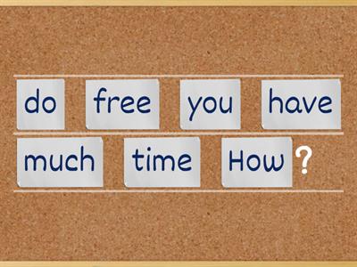 The word order in questions (Present Simple) 