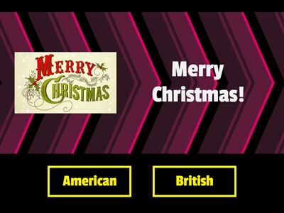 American or British? Christmas Traditions Quiz