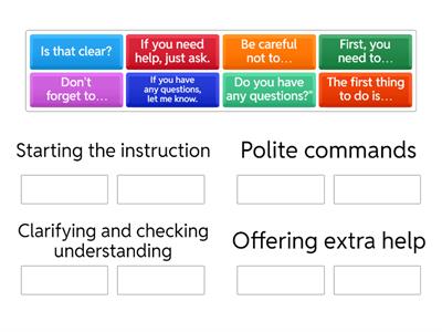 Business workshop - Giving instructions