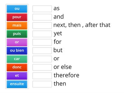 French Coordinating Conjunctions