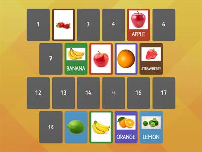  FRUITS - MEMORY GAME