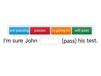 Future tenses (be going to - will - present continuous - simple present)