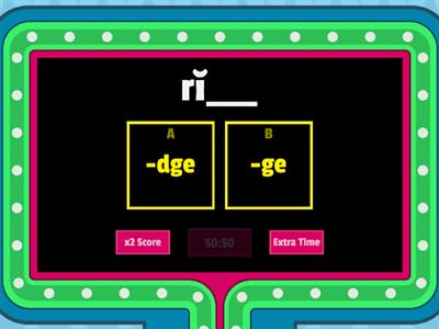  <-dge> or <-ge>?