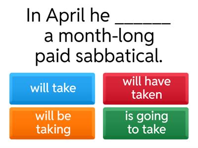 Future Continuous and Future Perfect Simple