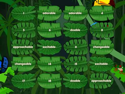 Matching Pairs: 'able' suffix 