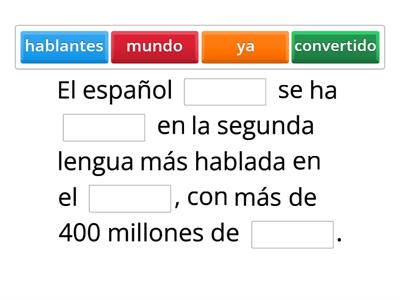 La lengua española, la segunda más hablada