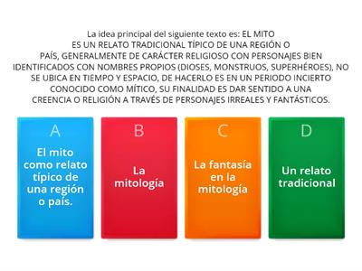 La idea principal y secundaria para 5º primaria