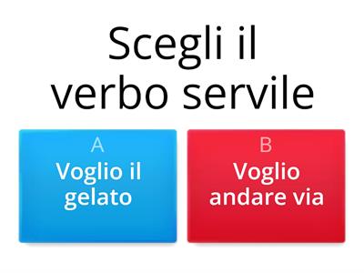 Individua i verbi servili 