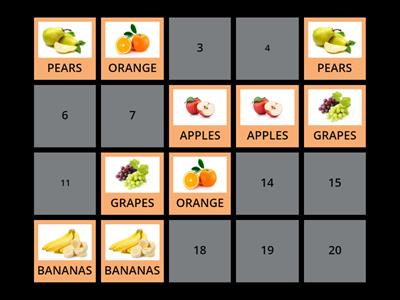 MEMORY GAME  _  FRUITS