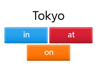 Places and prepositions